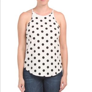 NWT White Closet Australia Polka Dot Hi-Lo Tank!